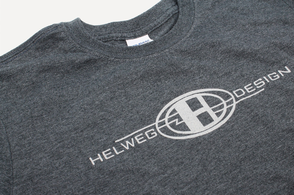 Helweg Design Logo Tee Shirt_Screen Print close-up